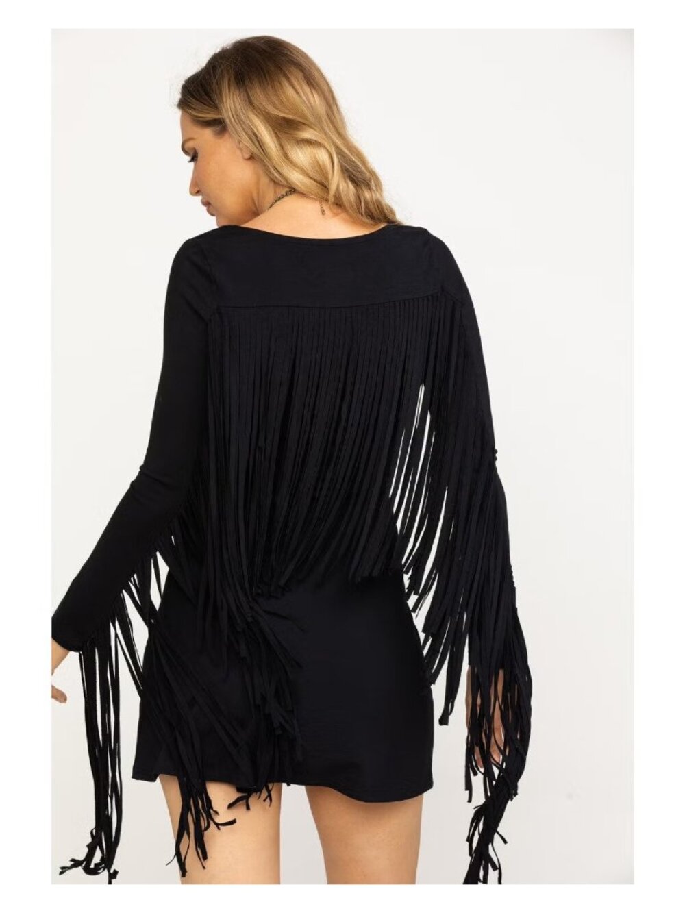 NWT Idyllwind by Miranda Lambert Feel Like Dancing Black Fringe Western Dress